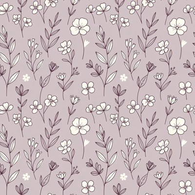 Lilac Floral Seamless Pattern