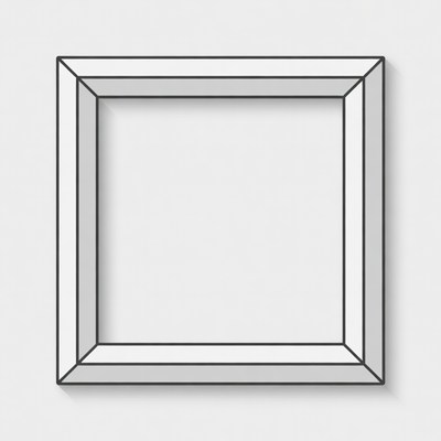 Empty White Picture Frame