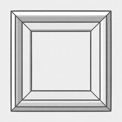 Empty Gray Picture Frame