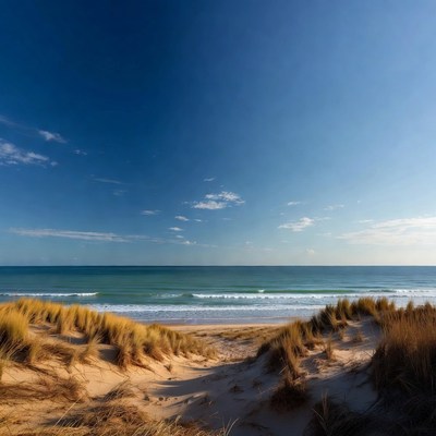 Beach Path Through Golden Dunes