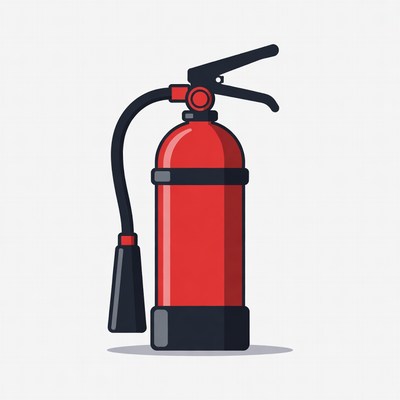 Red Fire Extinguisher Illustration
