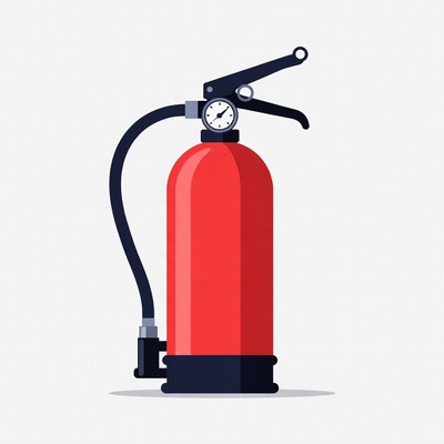 Red Fire Extinguisher Illustration