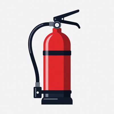 Red Fire Extinguisher Illustration