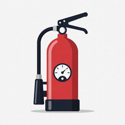 Red Fire Extinguisher Illustration