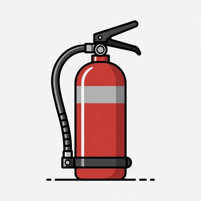 Red Fire Extinguisher Illustration