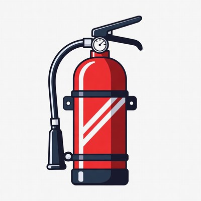 Red Fire Extinguisher Illustration