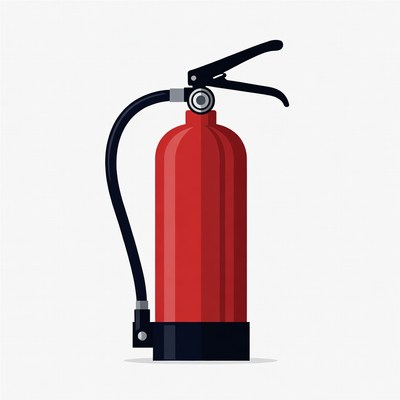 Red Fire Extinguisher Illustration