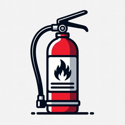 Red Fire Extinguisher Illustration