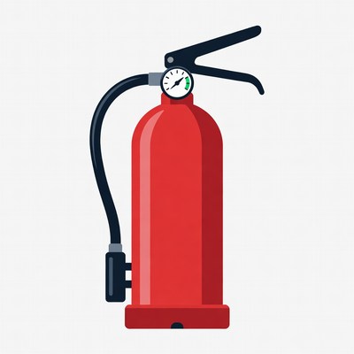 Red Fire Extinguisher Illustration