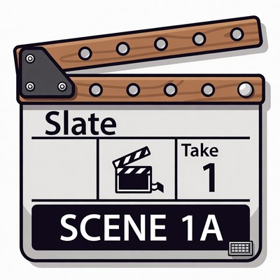 Movie Clapperboard Slate Take 1