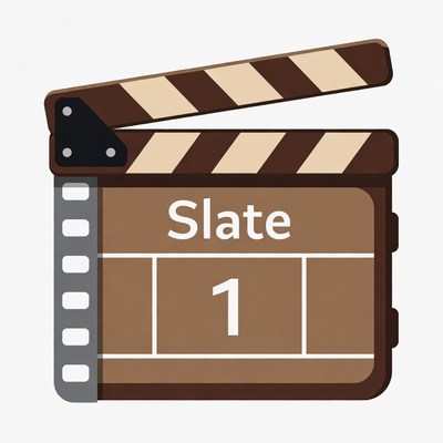 Clapperboard Slate with Number 1