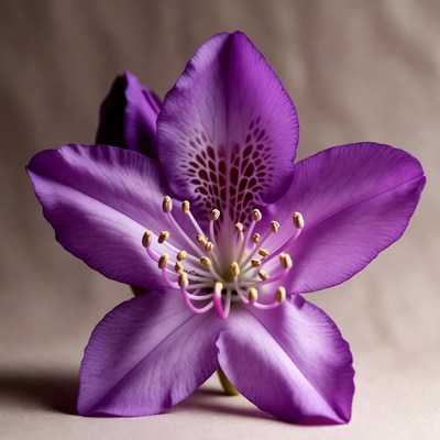 Purple Hibiscus Flower Closeup