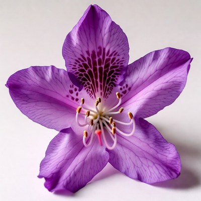 Purple flower on white background