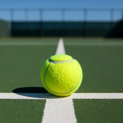 Tennis Ball on Court