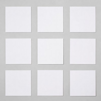 Nine Blank White Squares Grid