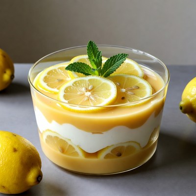 Lemon Parfait with Lemon Slices