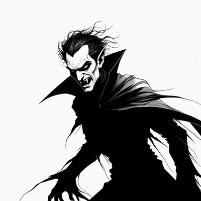 Sinister Vampire Illustration