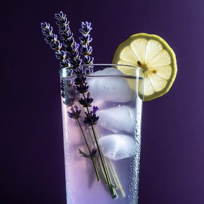 Lavender Lemon Cocktail Glass