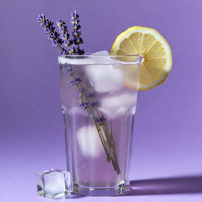 Lavender Lemonade with Lemon Slice