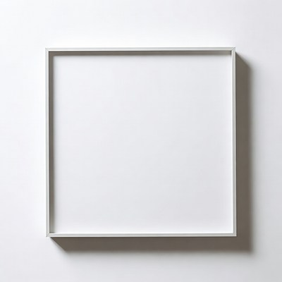 Empty White Picture Frame