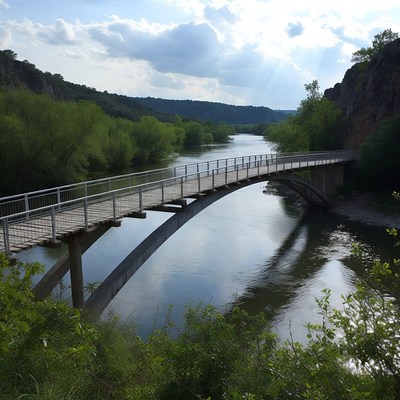 Pedestrian Bridge over River Canyon