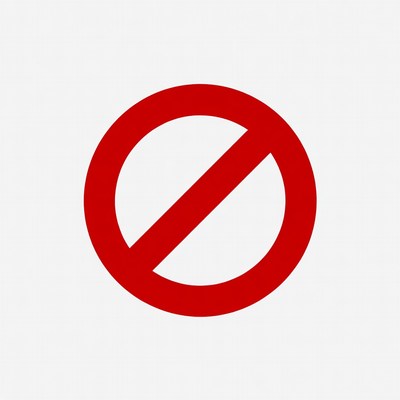 Red prohibition sign