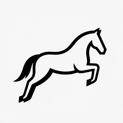 Jumping Horse Silhouette Icon