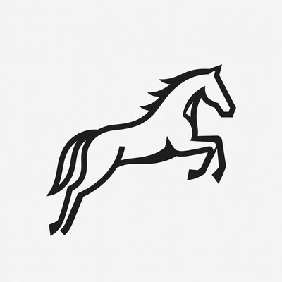 Jumping Horse Silhouette Icon