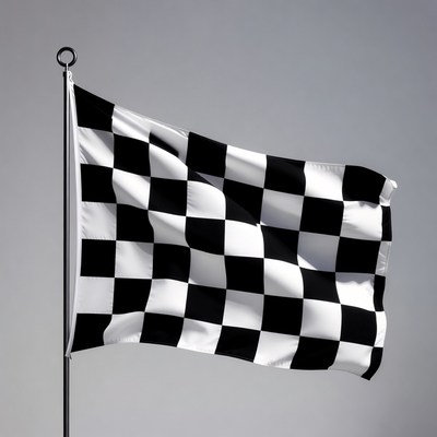 Checkered Flag on Pole