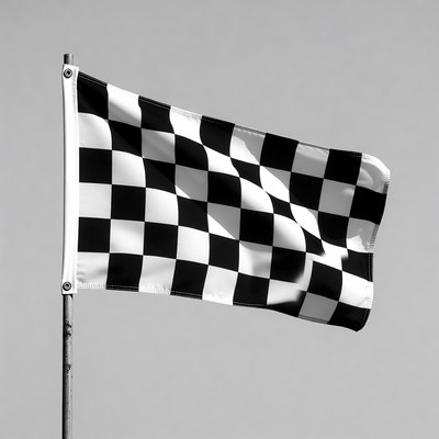 Checkered Flag on Pole