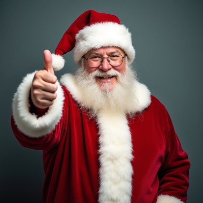 Santa Claus giving thumbs up
