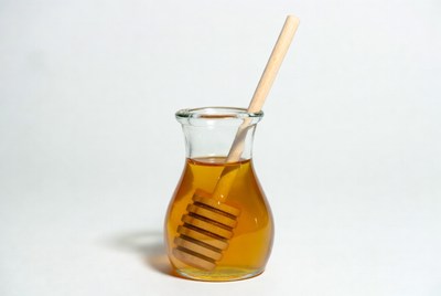 Honey Jar with Wooden Dipper