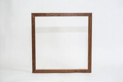 Empty Walnut Wood Picture Frame