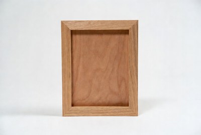 Empty Oak Wood Picture Frame