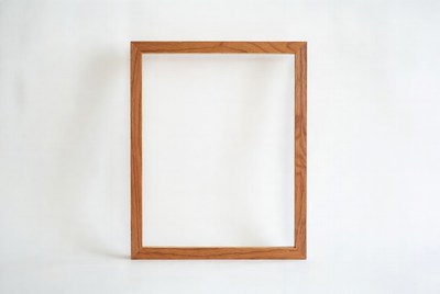 Wooden Picture Frame on White