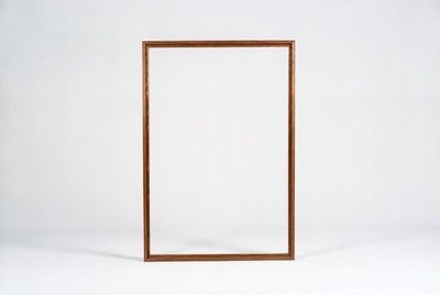 Wooden Picture Frame on White Background