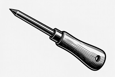 Awl Tool Illustration