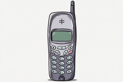 Nokia 3310 Mobile Phone Illustration