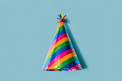 Colorful Rainbow Party Hat