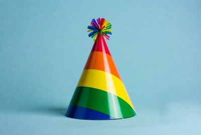Rainbow Party Hat
