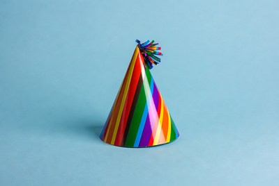 Colorful Striped Party Hat
