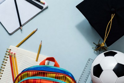 Back to School Supplies with Soccer Ball