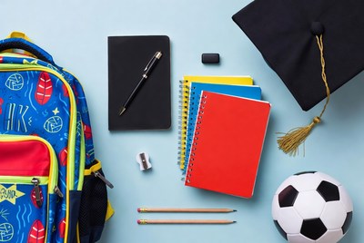 Back to School Supplies with Soccer Ball