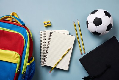 Back to School Supplies Flat Lay