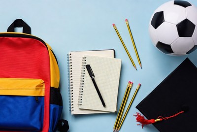 Back to School Supplies with Soccer Ball