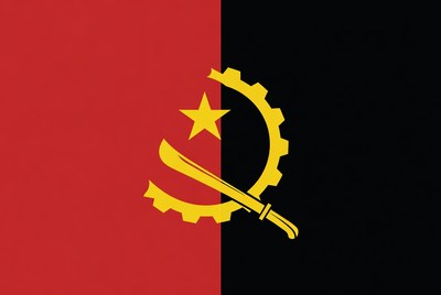 Angola Flag with Emblem