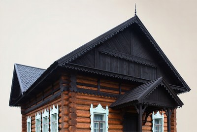 Traditional Wooden Log House