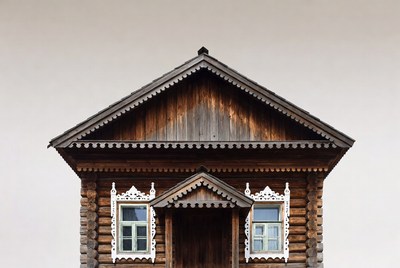 Traditional Wooden Log House
