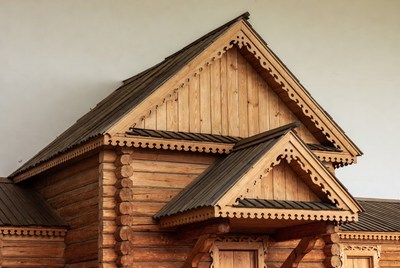 Traditional Wooden Log House