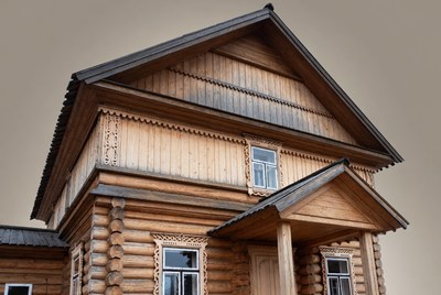 Traditional Wooden Log House